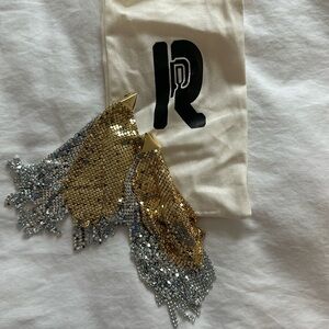 H&M x Paco Rabanne Metal Mesh Clip Earrings